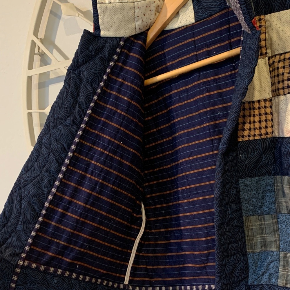 Handmade one-of-a-kind Patchwork Quilted Jacket - QUILT COAT - Picture 8 of 12